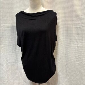 White House Black Market Draped Black Blouse